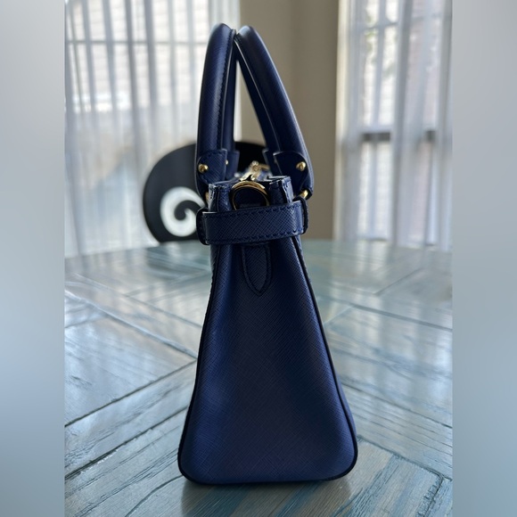 Salvatore Ferragamo Medium Blue Batik Leather Tote - Picture 5 of 16